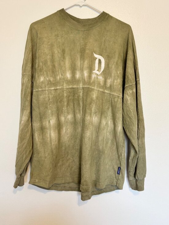 Disney Other - Disneyland Resort Spirit Jersey Small Olive Tie Dye Disney Parks Long Sleeve